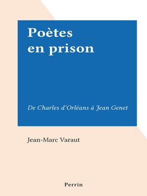 cover image of Poètes en prison
